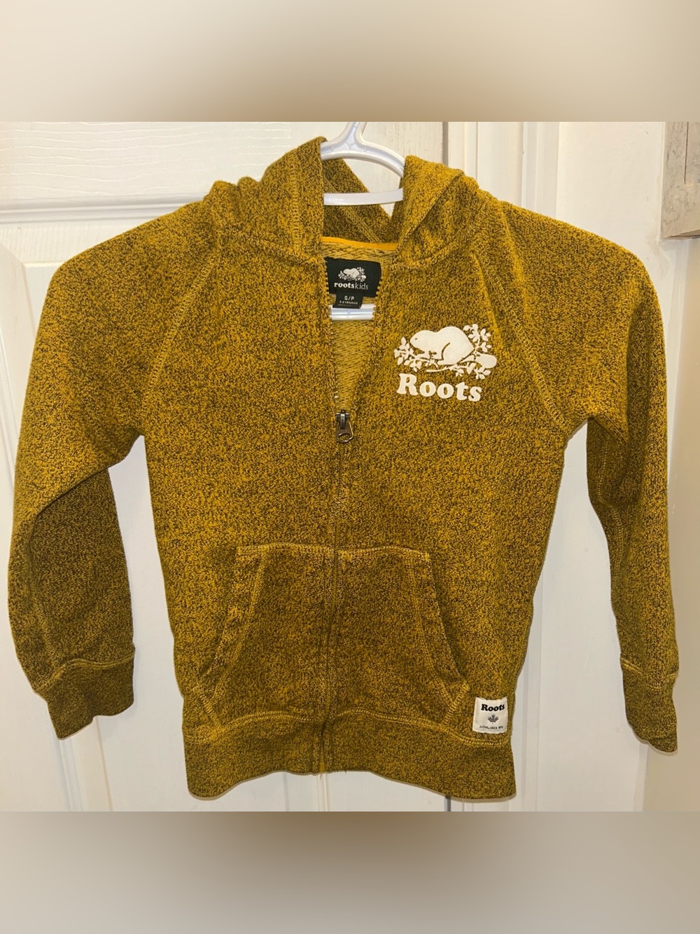 Roots Kids Mustard Yellow Zip Hoodie